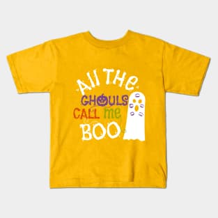 Cute Ghost and Ghouls Halloween Kids T-Shirt